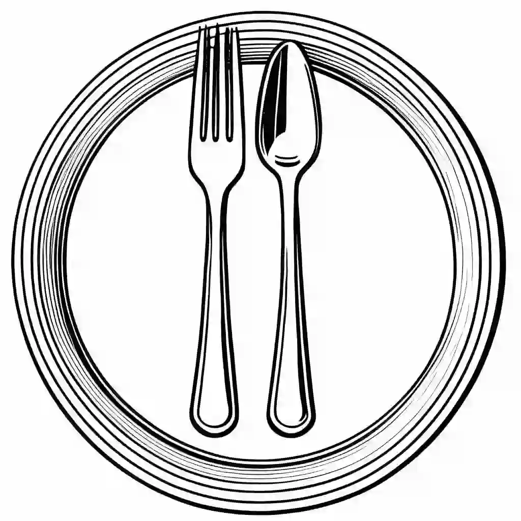 Fork coloring pages